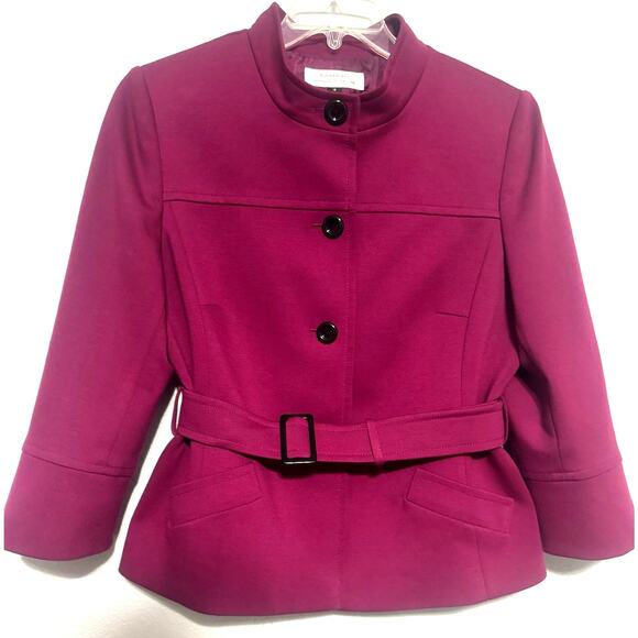 Tahari Arthur S. Levine Blazer Jacket Sz 16 Magenta Pink Tailored High End Chic - Picture 5 of 8